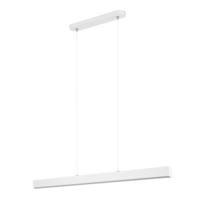 Biała lampa wisząca LED 76cm z metalu W76LED-4K-WEIß wymienny LED wysokość 30-150 cm