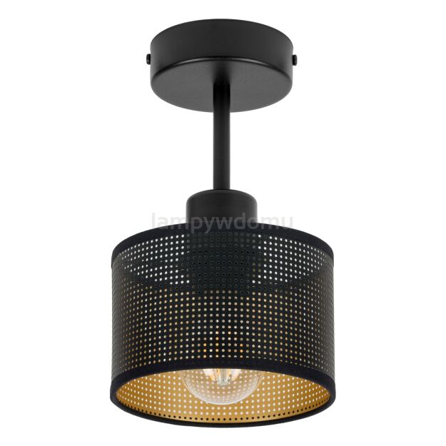 Lampa sufitowa czarna jednopunktowa z czarnym abażurem B-1010SC-SC E27