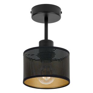 Lampa sufitowa czarna jednopunktowa z czarnym abażurem B-1010SC-SC E27