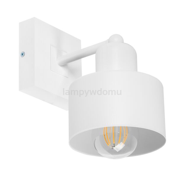 Biały kinkiet LED WD-WE10x10WE jednopunktowy z litego drewna