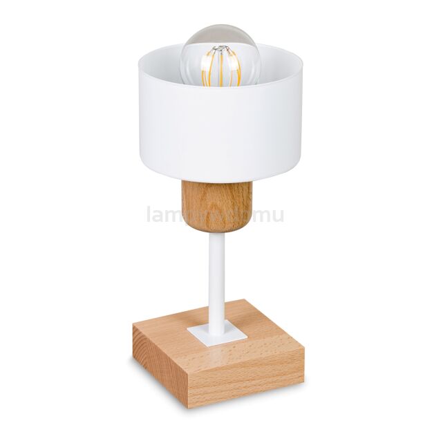 Lampka nocna stołowa DTI-WE10x10BU buk biała 1xE27