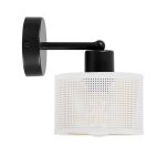 Czarny kinkiet jednopunktowy z białym abażurem WD-BE-1010SC-WE - 2