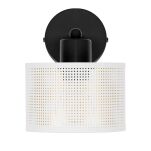 Czarny kinkiet jednopunktowy z białym abażurem WD-BE-1010SC-WE - 3