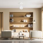 Biała lampa sufitowa, jednopunktowy spot DWE10x10WE z drewna i metalu E27 - 3