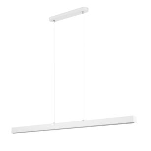 Biała lampa wisząca LED 96cm z metalu W96LED-4K-WEIß wymienny LED wysokość 30-150 cm