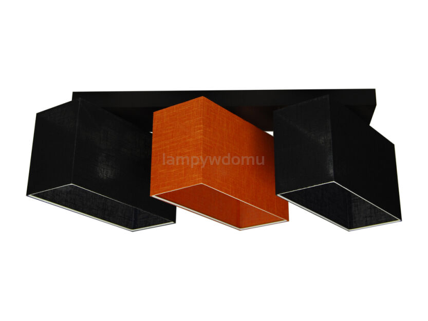 Lampa sufitowa – JULS31SCORD - abażur CZARNY POMARAŃCZOWY 