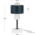 Antracytowo-biała lampka nocna stołowa DTI-AN10x10WE buk 1xE27 - 4