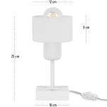 Biała lampka nocna stołowa DTI-WE10x10WE buk 1xE27 - 4