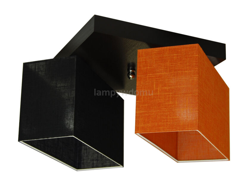 Lampa sufitowa – JULS22SCORD - abażur CZARNY POMARAŃCZOWY 