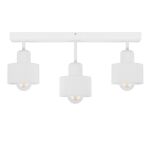 Biała lampa sufitowa, trzypunktowy spot DWE50x7WE z drewna i metalu E27 - 2